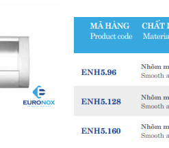 Tay nắm âm lệch cao cấp Euronox ENH5.128 - 6 Tay nắm âm lệch cao cấp Euronox ENH5.96