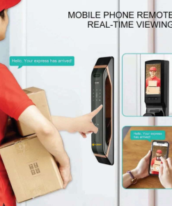 Khoá điện tử Cửa Gỗ Hubert HB CG87 Copper - 15