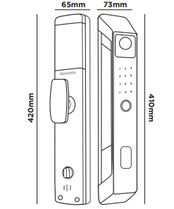 Khóa điện tử Cửa Gỗ Hubert HB CG69 Black - 11