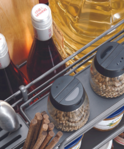 Kệ đựng gia vị chai lọ nan Oval EKA-N3001B - 6 Kệ đựng gia vị chai lọ nan Oval Ecalite EKA-N4001B