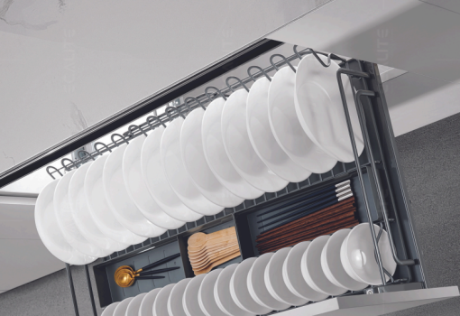 Kệ bát đĩa đa năng tủ dưới nan Oval Ecalite EKA-N8001 - 2