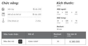 Khóa Vân Tay Cửa Nhôm Yale YDMA 100NP - 9