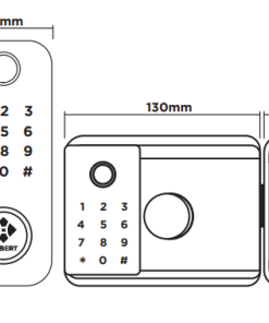 Khoá điện tử cửa cổng Hubert HB CC78 Black - 9