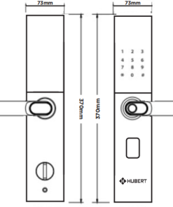 Khóa cửa điện tử Hubert HB CG22 Black - 8 Khóa cửa điện tử Hubert HB CG22 Black - 7