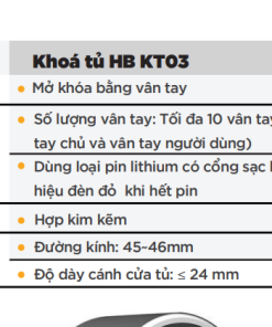 Khoá tủ Hubert HB KT03 - 8 Khoá tủ Hubert HB KT03 - 7