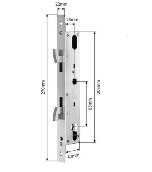 Ruột khóa tiêu chuẩn cho khóa cửa nhôm lùa - cửa trượt - 1