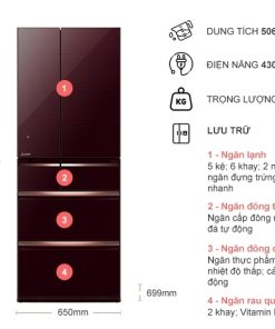 Tủ lạnh Inverter 506 lít Mitsubishi Electric MR-WX52D-BR-V - 23