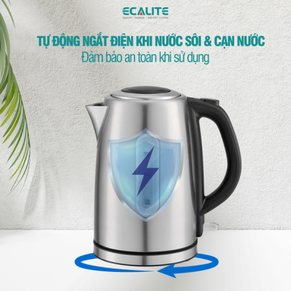 Ấm đun siêu tốc cao cấp Ecalite EK-G1723S (1.7L)