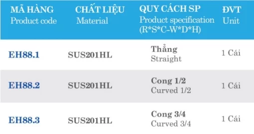 Bản lề giảm chấn lắp nhanh pittong nhỏ Euronox EH.10.3