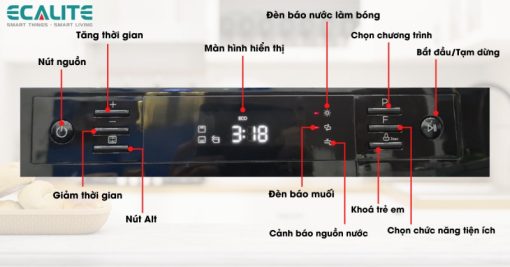 Máy rửa chén độc lập Ecalite EDW-SMS6014AB - 7
