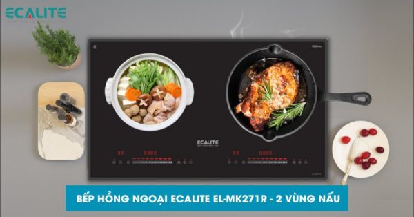 Bếp hồng ngoại 2 vùng nấu Ecalite EL-MK271R - 2