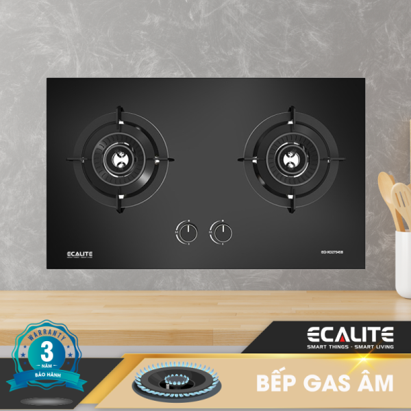 Bếp gas âm 2 vùng nấu Ecalite EG-XD27545B - 1