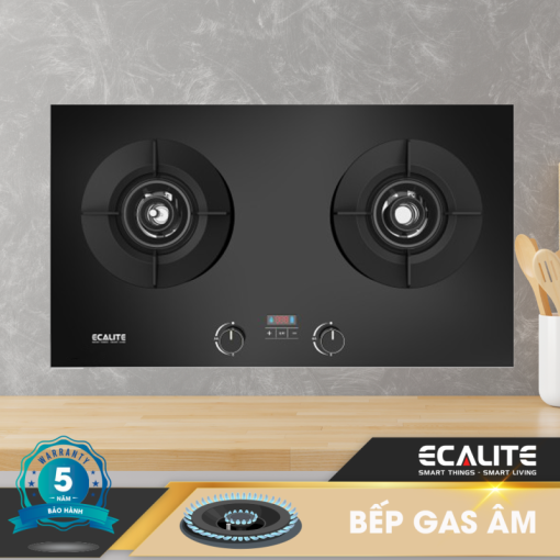 Bếp gas âm 2 vùng nấu Ecalite EG-XD28046LCD
