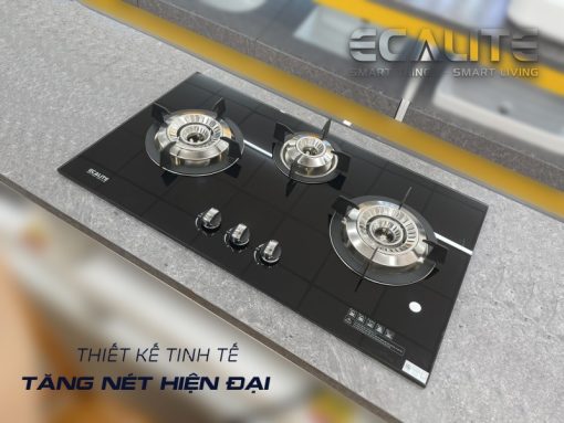 Bếp gas âm 3 vùng nấu Ecalite EG-XD38247B