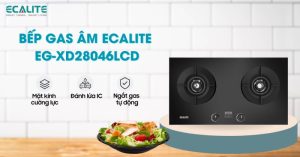 Bếp gas âm 2 vùng nấu Ecalite EG-XD28046LCD