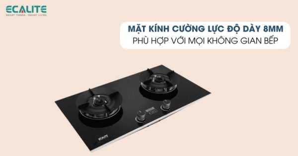 Bếp gas âm 2 vùng nấu Ecalite EG-XD28046LCD