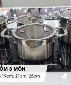 Bộ nồi inox 8 món cao cấp Ecalite ERW-SA4080