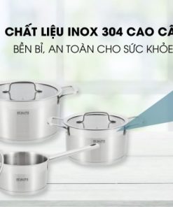Bộ nồi inox 8 món cao cấp Ecalite ERW-SA4080