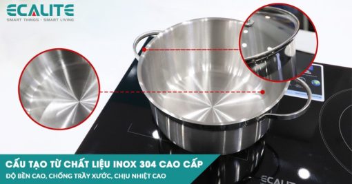 Bộ nồi inox 3 đáy Ecalite RW-3006SS