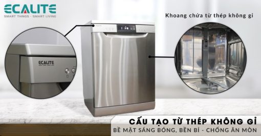 Máy rửa chén độc lập Ecalite EDW-SMS6015AS