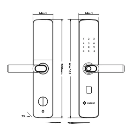 Khóa điện tử Dự Án Hubert HB CGDA05 Chống Cháy - 3