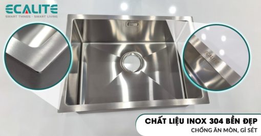 Chậu rửa chén Inox Ecalite ESD-5843HS - 4