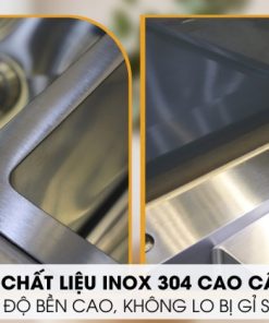 Chậu rửa chén Inox 2 hộc Ecalite ESD-11650HS