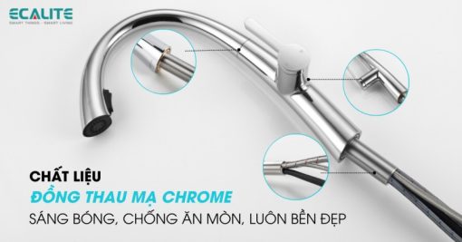 Vòi rửa chén nóng lạnh Ecalite EF-K114C - 7