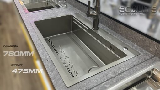 Chậu rửa chén Inox - 1 hộc Ecalite ES-N17845HS - 7