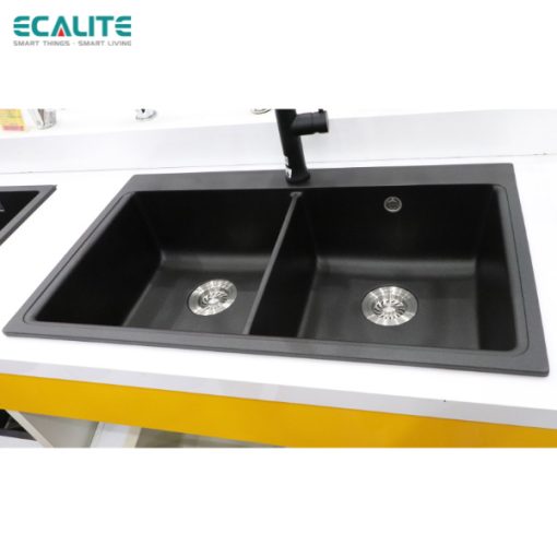 Chậu rửa chén đá Granite 2 hộc Ecalite EGS-6006.8651B - 5