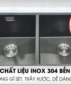 Chậu rửa chén Inox 2 hộc Ecalite ESD-8046HB - 16 Chậu rửa chén Inox 2 hộc Ecalite ESD-8245HB