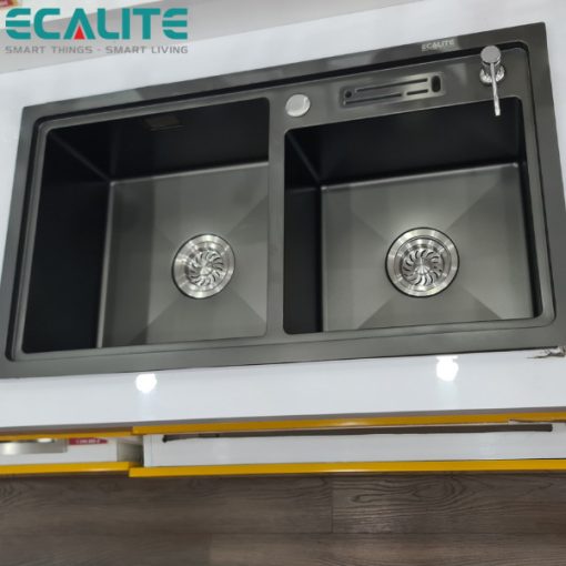 Chậu rửa chén Inox 2 hộc Ecalite ESD-8245HB - 1