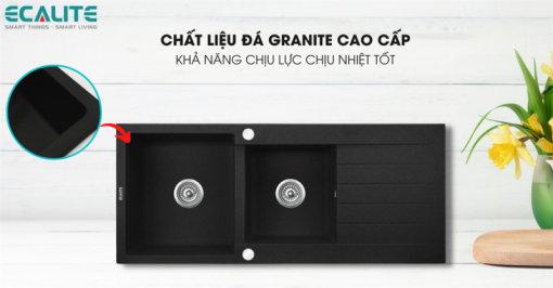 Chậu rửa chén đá Granite Ecalite EFS-2005.11559B