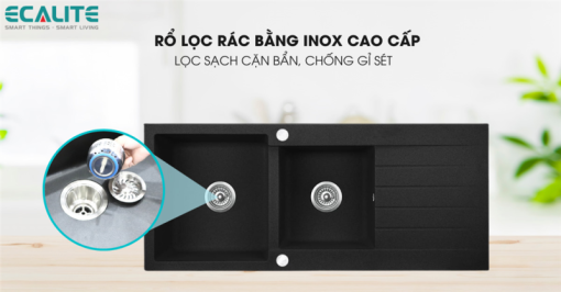 Chậu rửa chén đá Granite Ecalite EFS-2005.11559B