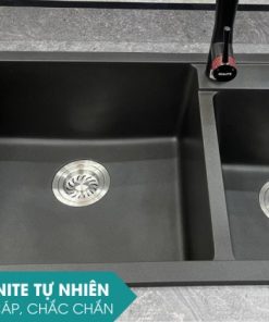 Chậu rửa chén đá Granite 2 hộc Ecalite EGS-6005.28648HB - 12 Chậu rửa chén đá Granite 2 hộc Ecalite EGS-6005.28648HB