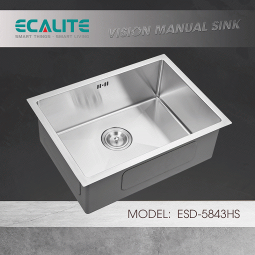 Chậu rửa chén Inox Ecalite ESD-5843HS - 1