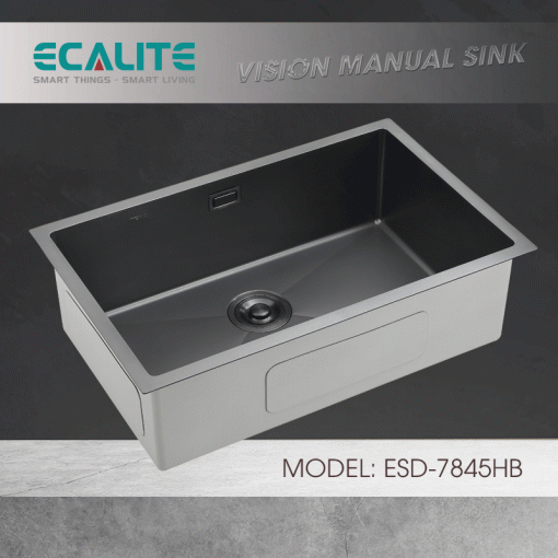 Chậu rửa chén Inox Ecalite ESD-7845HB - 1