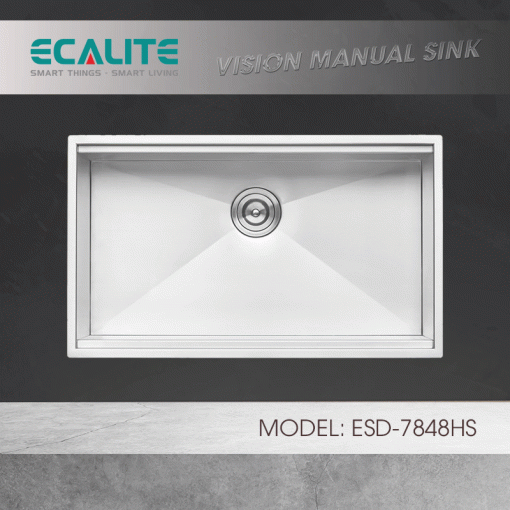 Chậu rửa chén Inox Ecalite ESD-7848HS - 1