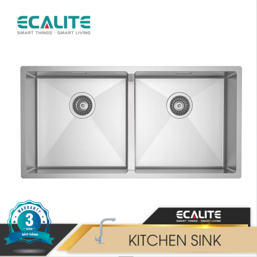 Chậu rửa chén Inox Ecalite ESD-8046HS - 1