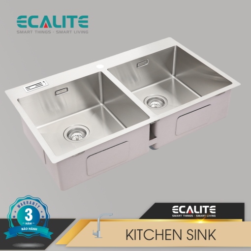 Chậu rửa chén Inox Ecalite ESD-8245HA - 1