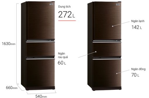 Tủ lạnh Inverter 272 lít Mitsubishi Electric MR-CX35EM-BRW-V - 3