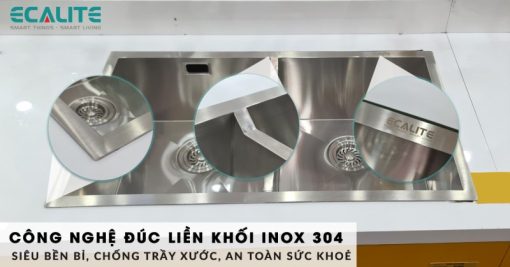 Chậu rửa chén Inox Ecalite ESD-8046HS