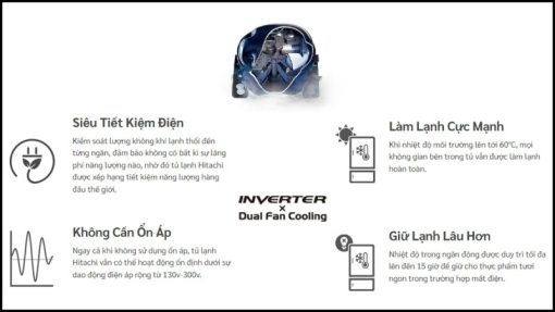 Tủ Lạnh Hitachi Inverter 590 Lít R-M800PGV0 GBK - 7