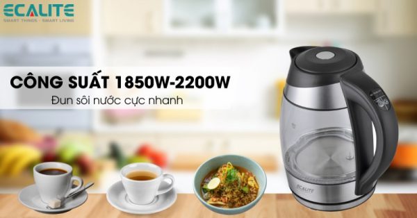 Ấm đun chỉnh nhiệt thông minh Ecalite EK-G1812 (1.8L) có điều chỉnh nhiệt độ