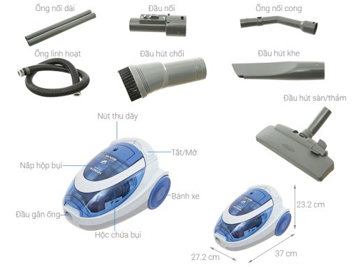 Máy hút bụi dạng hộp Hitachi CV-SH18E - 3