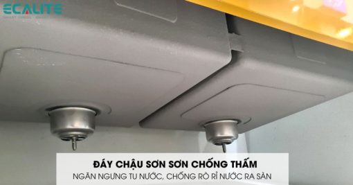 Chậu rửa chén Inox 2 hộc Ecalite ESD-8046HB - 3