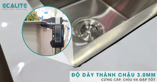 Chậu rửa chén Inox 2 hộc Ecalite ESD-8245HC - 5