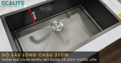 Chậu rửa chén Inox Ecalite ESD-7845HB - 3