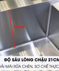 Chậu rửa chén Inox 2 hộc Ecalite ESD-11650HS - 12