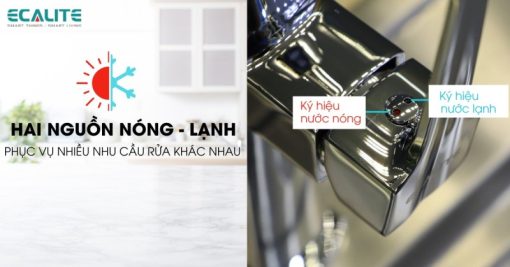 Vòi rửa chén nóng lạnh Ecalite EF-H074C - 6